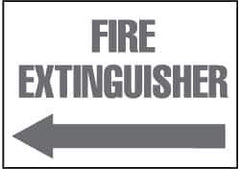 NMC - Fire Extinguisher, Pressure Sensitive Vinyl Fire Sign - 14" Wide x 10" High - Apex Tool & Supply