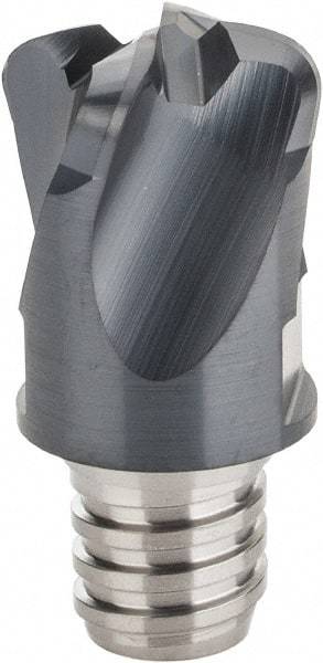 Iscar - MM EFF Grade IC903 Carbide End Milling Tip Insert - TiAlN Finish, 4 Flutes, 16mm Cutting Diam, 0.8mm Depth of Cut, 20.5mm Extension, 0.128" Cnr Rad - Apex Tool & Supply