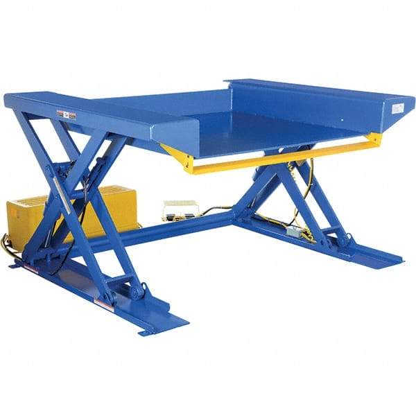 Vestil - 2,000 Lb Capacity Hydraulic Scissor Ground Lift Scissor - 1/2" to 48" Lift Height, 73" Platform Length x 44" Platform Width - Apex Tool & Supply