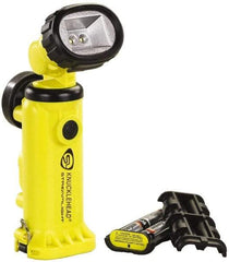 Streamlight - White LED Bulb, 200 Lumens, Spotlight/Lantern Flashlight - Yellow Plastic Body, 4 AA Alkaline Batteries Included - Apex Tool & Supply