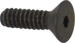 Holo-Krome - #4-40 UNC Hex Socket Drive, 82° Flat Screw - Alloy Steel, Black Oxide Finish, Fully Threaded, 3/8" OAL - Apex Tool & Supply