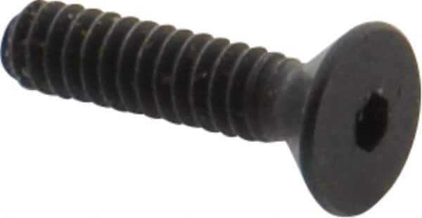 Holo-Krome - #4-40 UNC Hex Socket Drive, 82° Flat Screw - Alloy Steel, Black Oxide Finish, Fully Threaded, 1/2" OAL - Apex Tool & Supply