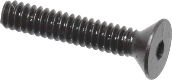 Holo-Krome - #4-40 UNC Hex Socket Drive, 82° Flat Screw - Alloy Steel, Black Oxide Finish, Fully Threaded, 5/8" OAL - Apex Tool & Supply