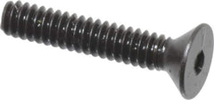 Holo-Krome - #4-40 UNC Hex Socket Drive, 82° Flat Screw - Alloy Steel, Black Oxide Finish, Fully Threaded, 5/8" OAL - Apex Tool & Supply