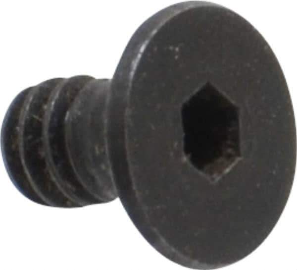 Holo-Krome - #6-32 UNC Hex Socket Drive, 82° Flat Screw - Alloy Steel, Black Oxide Finish, Fully Threaded, 1/4" OAL - Apex Tool & Supply