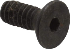 Holo-Krome - #6-32 UNC Hex Socket Drive, 82° Flat Screw - Alloy Steel, Black Oxide Finish, Fully Threaded, 3/8" OAL - Apex Tool & Supply