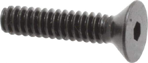 Holo-Krome - #6-32 UNC Hex Socket Drive, 82° Flat Screw - Alloy Steel, Black Oxide Finish, Fully Threaded, 3/4" OAL - Apex Tool & Supply