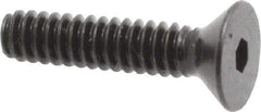 Holo-Krome - #6-32 UNC Hex Socket Drive, 82° Flat Screw - Alloy Steel, Black Oxide Finish, Fully Threaded, 5/8" OAL - Apex Tool & Supply