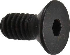 Holo-Krome - #8-32 UNC Hex Socket Drive, 82° Flat Screw - Alloy Steel, Black Oxide Finish, Fully Threaded, 3/8" OAL - Apex Tool & Supply