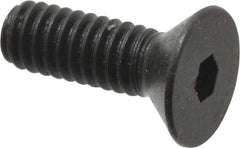 Holo-Krome - #8-32 UNC Hex Socket Drive, 82° Flat Screw - Alloy Steel, Black Oxide Finish, Fully Threaded, 1/2" OAL - Apex Tool & Supply