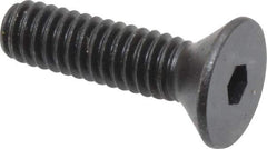 Holo-Krome - #8-32 UNC Hex Socket Drive, 82° Flat Screw - Alloy Steel, Black Oxide Finish, Fully Threaded, 5/8" OAL - Apex Tool & Supply