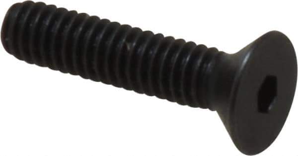 Holo-Krome - #8-32 UNC Hex Socket Drive, 82° Flat Screw - Alloy Steel, Black Oxide Finish, Fully Threaded, 3/4" OAL - Apex Tool & Supply