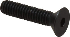 Holo-Krome - #8-32 UNC Hex Socket Drive, 82° Flat Screw - Alloy Steel, Black Oxide Finish, Fully Threaded, 3/4" OAL - Apex Tool & Supply
