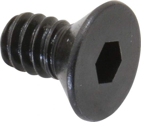 Holo-Krome - #10-24 UNC Hex Socket Drive, 82° Flat Screw - Alloy Steel, Black Oxide Finish, Fully Threaded, 3/8" OAL - Apex Tool & Supply