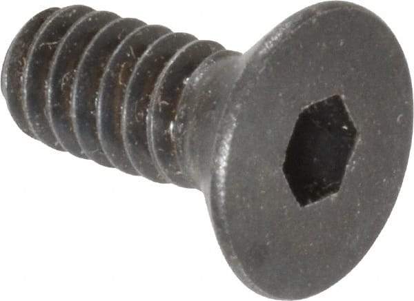 Holo-Krome - #10-24 UNC Hex Socket Drive, 82° Flat Screw - Alloy Steel, Black Oxide Finish, Fully Threaded, 1/2" OAL - Apex Tool & Supply