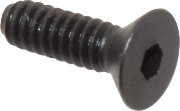 Holo-Krome - #10-24 UNC Hex Socket Drive, 82° Flat Screw - Alloy Steel, Black Oxide Finish, Fully Threaded, 5/8" OAL - Apex Tool & Supply