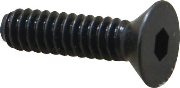 Holo-Krome - #10-24 UNC Hex Socket Drive, 82° Flat Screw - Alloy Steel, Black Oxide Finish, Fully Threaded, 3/4" OAL - Apex Tool & Supply