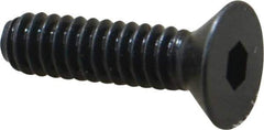 Holo-Krome - #10-24 UNC Hex Socket Drive, 82° Flat Screw - Alloy Steel, Black Oxide Finish, Fully Threaded, 3/4" OAL - Apex Tool & Supply