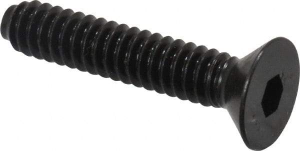 Holo-Krome - #10-24 UNC Hex Socket Drive, 82° Flat Screw - Alloy Steel, Black Oxide Finish, Fully Threaded, 1" OAL - Apex Tool & Supply