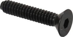 Holo-Krome - #10-24 UNC Hex Socket Drive, 82° Flat Screw - Alloy Steel, Black Oxide Finish, Fully Threaded, 1" OAL - Apex Tool & Supply