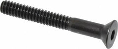 Holo-Krome - #10-24 UNC Hex Socket Drive, 82° Flat Screw - Alloy Steel, Black Oxide Finish, Partially Threaded, 1-1/2" OAL - Apex Tool & Supply