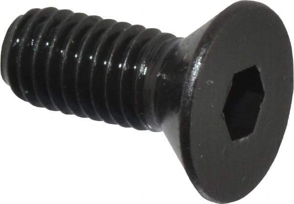 Holo-Krome - #10-32 UNF Hex Socket Drive, 82° Flat Screw - Alloy Steel, Black Oxide Finish, Fully Threaded, 1/2" OAL - Apex Tool & Supply