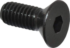 Holo-Krome - #10-32 UNF Hex Socket Drive, 82° Flat Screw - Alloy Steel, Black Oxide Finish, Fully Threaded, 1/2" OAL - Apex Tool & Supply