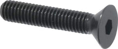 Holo-Krome - #10-32 UNF Hex Socket Drive, 82° Flat Screw - Alloy Steel, Black Oxide Finish, Fully Threaded, 1" OAL - Apex Tool & Supply