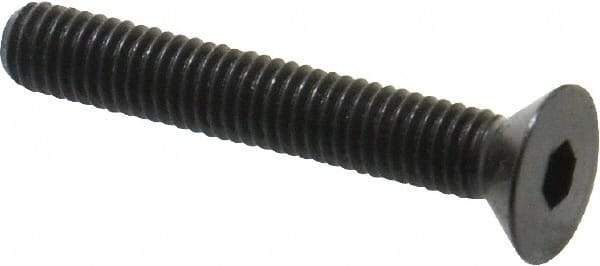 Holo-Krome - #10-32 UNF Hex Socket Drive, 82° Flat Screw - Alloy Steel, Black Oxide Finish, Fully Threaded, 1-1/4" OAL - Apex Tool & Supply