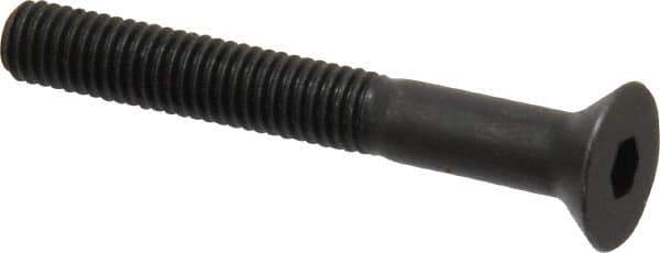 Holo-Krome - #10-32 UNF Hex Socket Drive, 82° Flat Screw - Alloy Steel, Black Oxide Finish, Partially Threaded, 1-1/2" OAL - Apex Tool & Supply