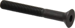 Holo-Krome - #10-32 UNF Hex Socket Drive, 82° Flat Screw - Alloy Steel, Black Oxide Finish, Partially Threaded, 1-1/2" OAL - Apex Tool & Supply