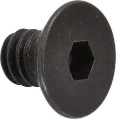 Holo-Krome - 1/4-20 UNC Hex Socket Drive, 82° Flat Screw - Alloy Steel, Black Oxide Finish, Fully Threaded, 3/8" OAL - Apex Tool & Supply