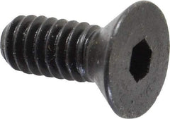 Holo-Krome - 1/4-20 UNC Hex Socket Drive, 82° Flat Screw - Alloy Steel, Black Oxide Finish, Fully Threaded, 5/8" OAL - Apex Tool & Supply