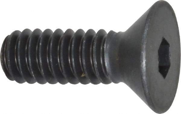 Holo-Krome - 1/4-20 UNC Hex Socket Drive, 82° Flat Screw - Alloy Steel, Black Oxide Finish, Fully Threaded, 3/4" OAL - Apex Tool & Supply
