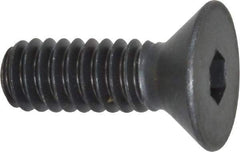 Holo-Krome - 1/4-20 UNC Hex Socket Drive, 82° Flat Screw - Alloy Steel, Black Oxide Finish, Fully Threaded, 3/4" OAL - Apex Tool & Supply