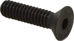 Holo-Krome - 1/4-20 UNC Hex Socket Drive, 82° Flat Screw - Alloy Steel, Black Oxide Finish, Fully Threaded, 1" OAL - Apex Tool & Supply