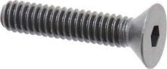 Holo-Krome - 1/4-20 UNC Hex Socket Drive, 82° Flat Screw - Alloy Steel, Black Oxide Finish, Fully Threaded, 1-1/4" OAL - Apex Tool & Supply