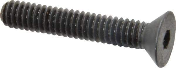 Holo-Krome - 1/4-20 UNC Hex Socket Drive, 82° Flat Screw - Alloy Steel, Black Oxide Finish, Fully Threaded, 1-1/2" OAL - Apex Tool & Supply