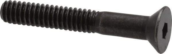 Holo-Krome - 1/4-20 UNC Hex Socket Drive, 82° Flat Screw - Alloy Steel, Black Oxide Finish, Partially Threaded, 1-3/4" OAL - Apex Tool & Supply