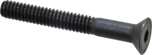 Holo-Krome - 1/4-20 UNC Hex Socket Drive, 82° Flat Screw - Alloy Steel, Black Oxide Finish, Partially Threaded, 2" OAL - Apex Tool & Supply