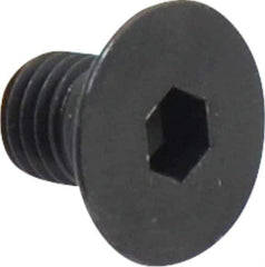 Holo-Krome - 1/4-28 UNF Hex Socket Drive, 82° Flat Screw - Alloy Steel, Black Oxide Finish, Fully Threaded, 3/8" OAL - Apex Tool & Supply