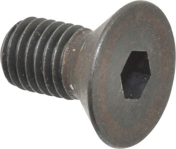 Holo-Krome - 1/4-28 UNF Hex Socket Drive, 82° Flat Screw - Alloy Steel, Black Oxide Finish, Fully Threaded, 1/2" OAL - Apex Tool & Supply