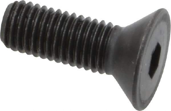 Holo-Krome - 1/4-28 UNF Hex Socket Drive, 82° Flat Screw - Alloy Steel, Black Oxide Finish, Fully Threaded, 3/4" OAL - Apex Tool & Supply