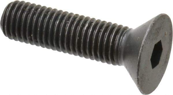 Holo-Krome - 1/4-28 UNF Hex Socket Drive, 82° Flat Screw - Alloy Steel, Black Oxide Finish, Fully Threaded, 1" OAL - Apex Tool & Supply