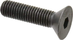 Holo-Krome - 1/4-28 UNF Hex Socket Drive, 82° Flat Screw - Alloy Steel, Black Oxide Finish, Fully Threaded, 1" OAL - Apex Tool & Supply