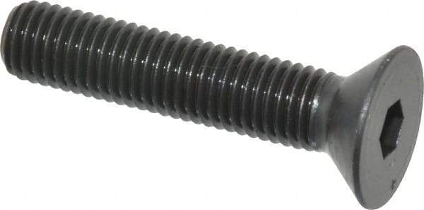 Holo-Krome - 1/4-28 UNF Hex Socket Drive, 82° Flat Screw - Alloy Steel, Black Oxide Finish, Fully Threaded, 1-1/4" OAL - Apex Tool & Supply