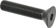 Holo-Krome - 1/4-28 UNF Hex Socket Drive, 82° Flat Screw - Alloy Steel, Black Oxide Finish, Fully Threaded, 1-1/4" OAL - Apex Tool & Supply