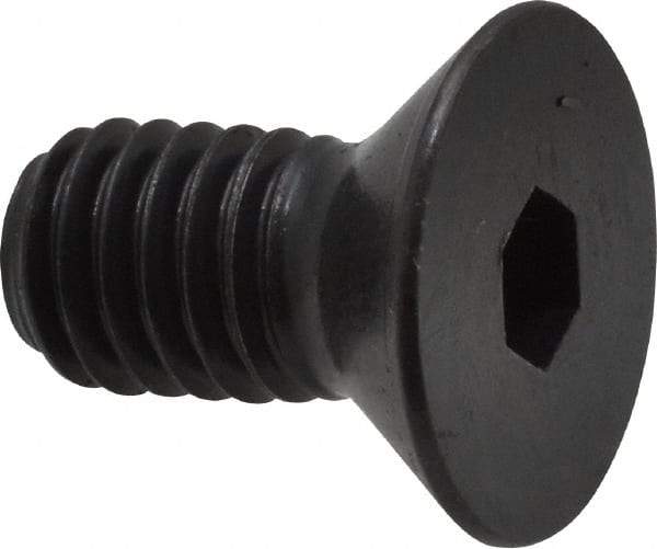 Holo-Krome - 3/8-16 UNC Hex Socket Drive, 82° Flat Screw - Alloy Steel, Black Oxide Finish, Fully Threaded, 3/4" OAL - Apex Tool & Supply