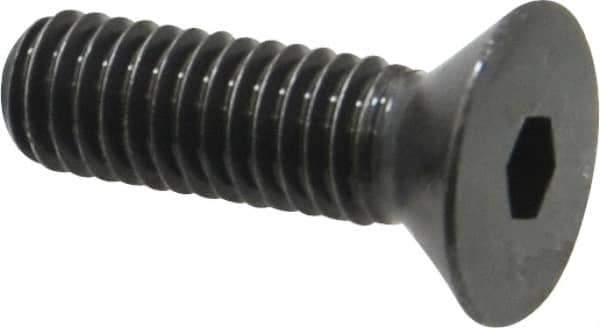 Holo-Krome - 3/8-16 UNC Hex Socket Drive, 82° Flat Screw - Alloy Steel, Black Oxide Finish, Fully Threaded, 1-1/4" OAL - Apex Tool & Supply