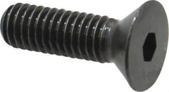 Holo-Krome - 3/8-16 UNC Hex Socket Drive, 82° Flat Screw - Alloy Steel, Black Oxide Finish, Fully Threaded, 1-1/4" OAL - Apex Tool & Supply
